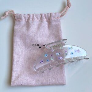 EMI JAY Daisy Flower Print Clear Transparent Big Effing Clip